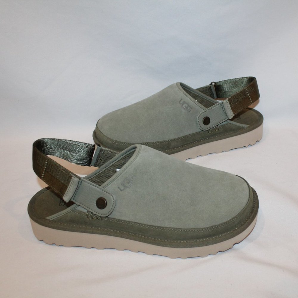 NIB UGG MEN'S GOLDENCOAST SHADED CLOVER SUEDE CLOG SLIPPERS